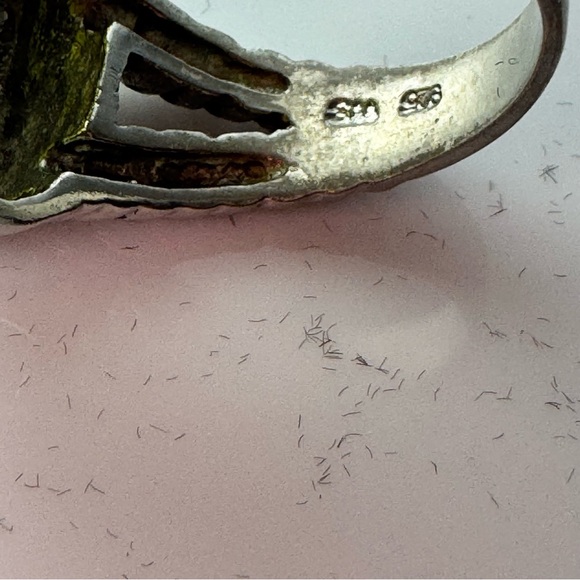 SWAROVSKI 925 Silver Cocktail Ring with Large Vibrant Citrine Crystal SIZE 9 - Picture 6 of 13